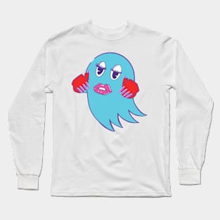 Gamer Ghost Blue Long Sleeve T-Shirt